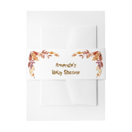 Herfst boho Rustieke Baby Shower Uitnodigingen Wikkel
