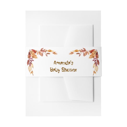 Herfst boho Rustieke Baby Shower Uitnodigingen Wikkel (Voorkant Voorbeeld)