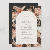 Herfst Boho rustieke bruiloft uitnodiging (Voorkant / Achterkant)
