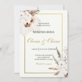 Herfst boho spaanse bruiloft kaart (Voorkant)