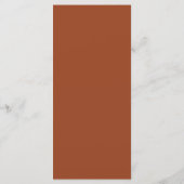 Herfst Boho Terracotta Bruiloft Menu (Achterkant)
