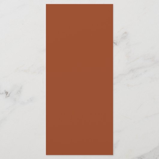 Herfst Boho Terracotta Bruiloft Menu (Achterkant)