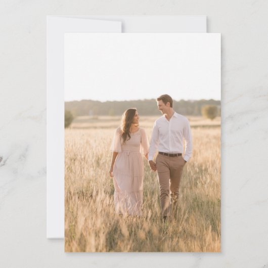 Herfst Boho Terracotta Floral Wedding Save the Dat Date (Achterkant)