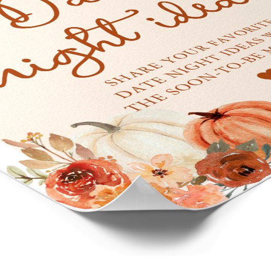 Herfst Boho Terracotta Pompoen Datum Nachtideeën T Poster (Hoek)