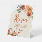 Herfst Boho Terracotta Pompoen Vrijgezellenfeest R Reclamebord Met Voetstuk (Voorkant)