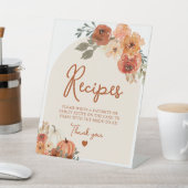 Herfst Boho Terracotta Pompoen Vrijgezellenfeest R Reclamebord Met Voetstuk (Insitu)