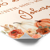 Herfst Boho Terracotta Pumpkin dagen tot ze Mrs Poster (Hoek)