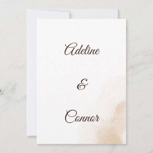 herfst boho terracotta trouwuitnodigingen kaart (Achterkant)