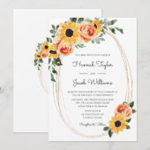 Herfst Boho Terracotta Wedding Kaart (Voorkant / Achterkant)