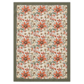 Herfst boho terracotta witte bloemen pastel blauw tafelkleed (Voorkant)