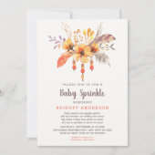 Herfst Boho Tribal Baby Sprinkle Kaart (Voorkant)