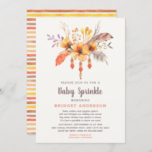 Herfst Boho Tribal Baby Sprinkle Kaart