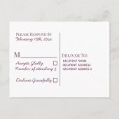 Herfst Boho tuin paars gele bloem Uitnodiging Briefkaart (Achterkant)