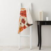 Herfst Boho Vibes: boeiend tapijt van bladeren Sherpa Deken (In situ)