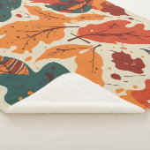 Herfst Boho Vibes: boeiend tapijt van bladeren Sherpa Deken (3/4)