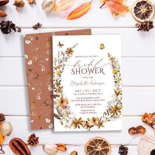 Herfst Boho Vrijgezellenfeest Kaart