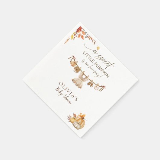 Herfst Boho was een beetje pompoen onderweg Servet (Hoek)