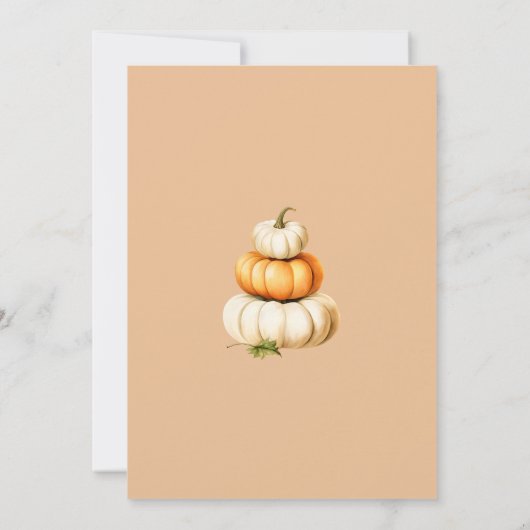 Herfst Boho Waterverf Beer Baby shower Dank u Bedankkaart (Achterkant)