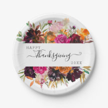 Herfst Boho Waterverf Bloemen Thanksgiving