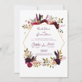 Herfst Boho Wedding Uitnodiging (Voorkant)