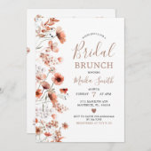Herfst Boho Widlflower Bridal Brunch Uitnodiging (Voorkant / Achterkant)