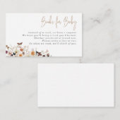 Herfst Boho Wild Flowers Books for Baby Informatiekaartje (Voorkant / Achterkant)