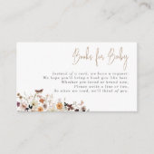 Herfst Boho Wild Flowers Books for Baby Informatiekaartje (Voorkant)