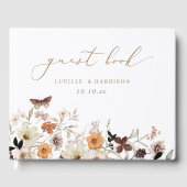 Herfst Boho Wild Flowers Bruiloft Gastenboek (Voorkant)