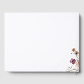 Herfst Boho Wild Flowers Bruiloft Gastenboek (Achterkant)