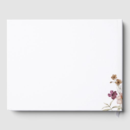 Herfst Boho Wild Flowers Bruiloft Gastenboek (Achterkant)