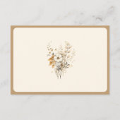 Herfst Boho Wilde Bloem Bruiloft Details Informatiekaartje (Achterkant)