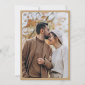 Herfst Boho Wilde Bloem Foto Bruidsdouche Kaart (Achterkant)