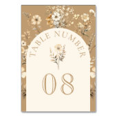 Herfst Boho Wilde Bloemen Bruiloft Kaart (Voorkant)