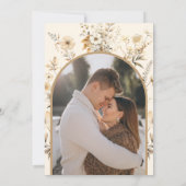 Herfst Boho Wilde Bloemen Trouwfoto Save The Date (Achterkant)