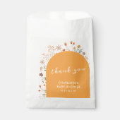 Herfst Boho Wildflower Arch Baby shower Dank u Bedankzakje (Voorkant)