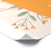 Herfst Boho Wildflower Arch Baby shower Welkom Poster (Hoek)