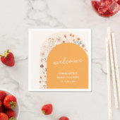 Herfst Boho Wildflower Arch Baby shower Welkom Servet (Insitu)