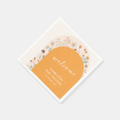 Herfst Boho Wildflower Arch Baby shower Welkom Servet (Hoek)