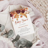 Herfst Boho Wildflower | BABY SHOWER Kaart