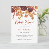 Herfst Boho Wildflower | BABY SHOWER Kaart (Staand voorkant)