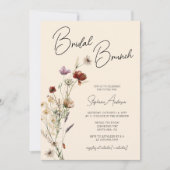 Herfst Boho Wildflower Bridal Brunch Kaart (Voorkant)