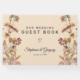 Herfst Boho Wildflower bruiloft Gastenboek