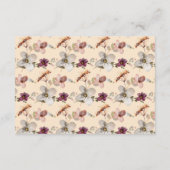 Herfst Boho Wildflower bruiloft Informatiekaartje (Achterkant)