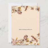 Herfst Boho Wildflower bruiloft Save The Date (Achterkant)