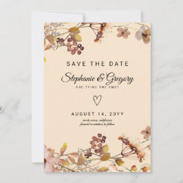 Herfst Boho Wildflower bruiloft Save The Date
