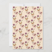 Herfst Boho Wildflower bruiloft uitnodiging (Achterkant)