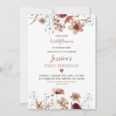 Herfst Boho Wildflower draait op een dag Kaart (Voorkant)