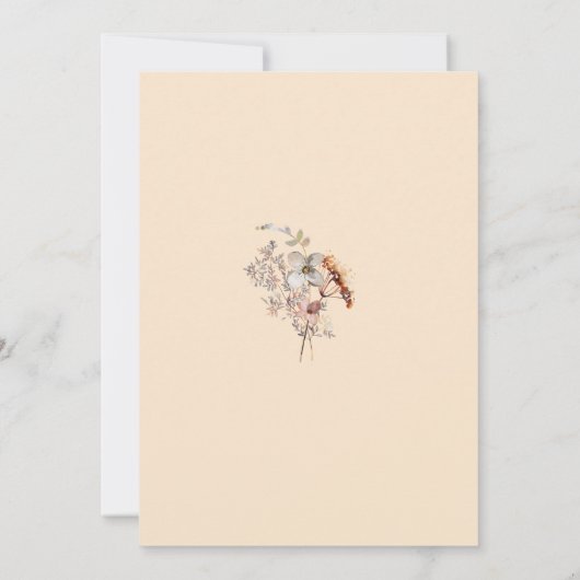 Herfst Boho Wildflower Foto Bruiloft Save The Date (Achterkant)