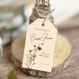 Herfst Boho Wildflower Vrijgezellenfeest Cadeaulabel