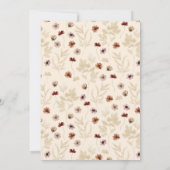 Herfst Boho Wildflower Vrijgezellenfeest Kaart (Achterkant)